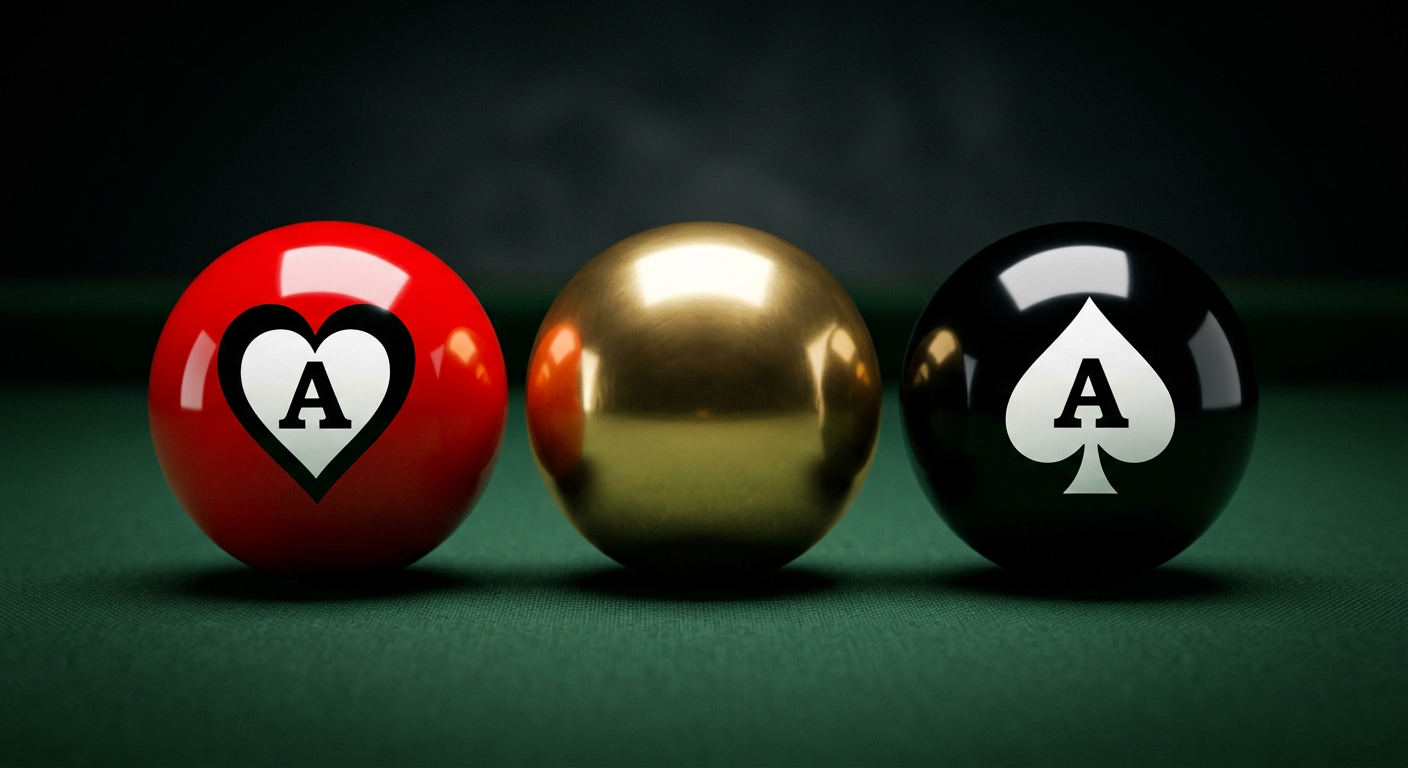 Studball billiard balls on green felt